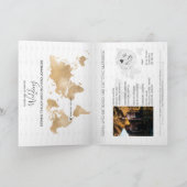 Destination Wedding Passport Wereldkaart Twee brui (Binnen)