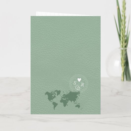 Destination Wedding Passport Wereldkaart Twee brui (Achterkant)