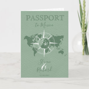 Destination Wedding Passport Wereldkaart Twee brui