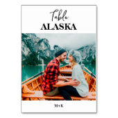 Destination Wedding Photo City Name Travel Kaart (Achterkant)