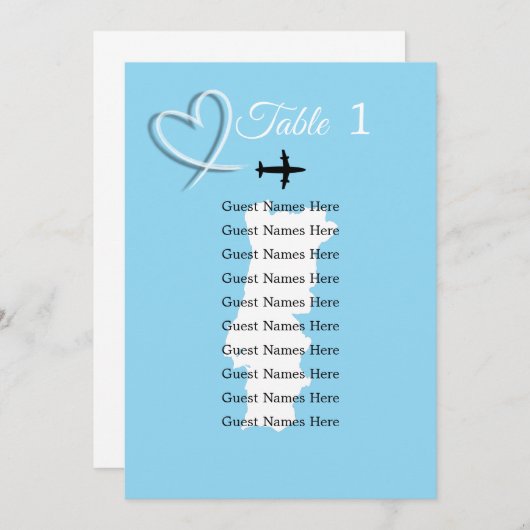 Destination Wedding Portugal Map Plan Card Kaart (Voorkant / Achterkant)