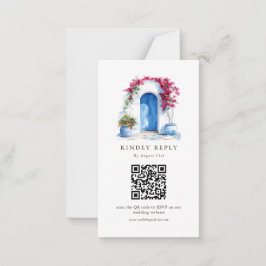 Destination Wedding QR Code Online RSVP Cards Notitiekaartje