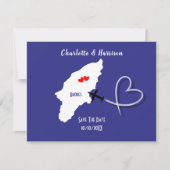 Destination Wedding Rhodes Greece Ticket Save The Date (Voorkant)