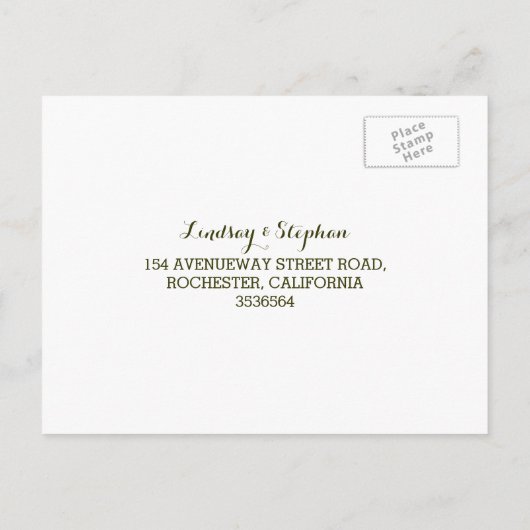 Destination Wedding RSVP briefkaarten (Achterkant)