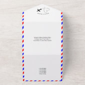 Destination Wedding Santorini Greece Airmail All In One Uitnodiging (Buitenkant)