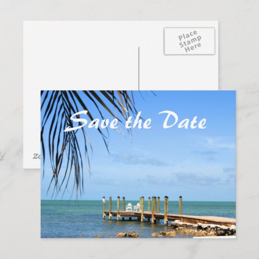 Destination Wedding save the date briefkaart (Voorkant / Achterkant)