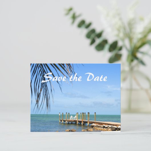 Destination Wedding save the date briefkaart (Staand voorkant)