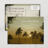 Destination Wedding Save the Date, Mauna Kea Aankondigingskaart (Voorkant / Achterkant)