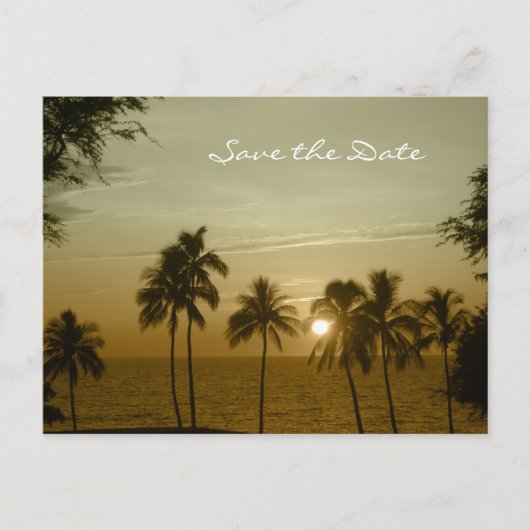 Destination Wedding Save the Date, Mauna Kea Aankondigingskaart (Voorkant)