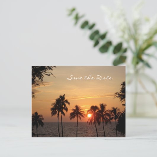 Destination Wedding Save the Date, Mauna Kea Aankondigingskaart (Staand voorkant)