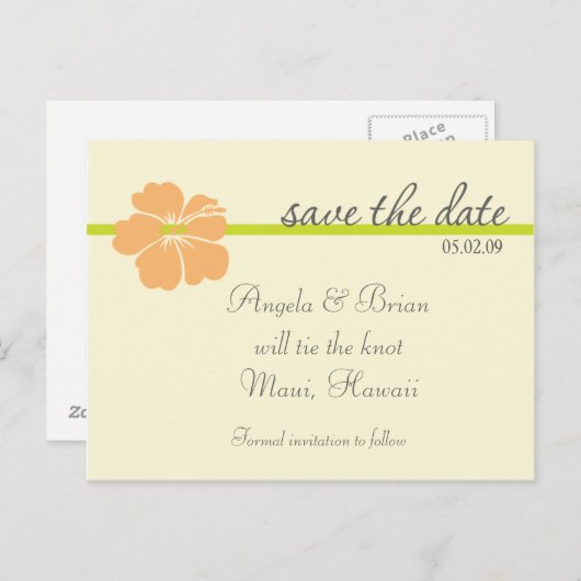 Destination Wedding Save the Date SJABLOON (Voorkant / Achterkant)