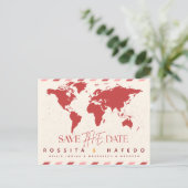 Destination Wedding Save the Date Sjabloon, Waterc Feestdagenkaart (Staand voorkant)