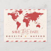 Destination Wedding Save the Date Sjabloon, Waterc Feestdagenkaart (Voorkant)