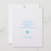 Destination Wedding Seahorse Welkom gasten Kaart (Achterkant)