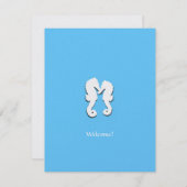 Destination Wedding Seahorse Welkom gasten Kaart (Voorkant / Achterkant)