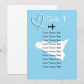 Destination Wedding Sicilië Kaart Tabel Plan Kaart (Voorkant / Achterkant)
