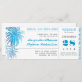 Destination Wedding Sla de datum tickets Pass op Save The Date (Voorkant / Achterkant)
