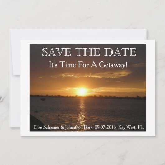 Destination Wedding slaat de datum op. Save The Date (Voorkant)