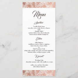 Destination Wedding, Strandbruiloft, Roos Gold Fol Programmakaart