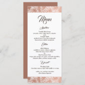 Destination Wedding, Strandbruiloft, Roos Gold Fol Programmakaart (Voorkant / Achterkant)