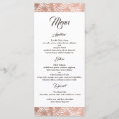 Destination Wedding, Strandbruiloft, Roos Gold Fol Programmakaart (Voorkant)