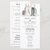 Destination Wedding Suitcases Flat Program Programmakaart (Voorkant / Achterkant)
