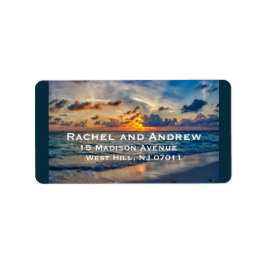 Destination Wedding Sunny Skies Return Address Etiket