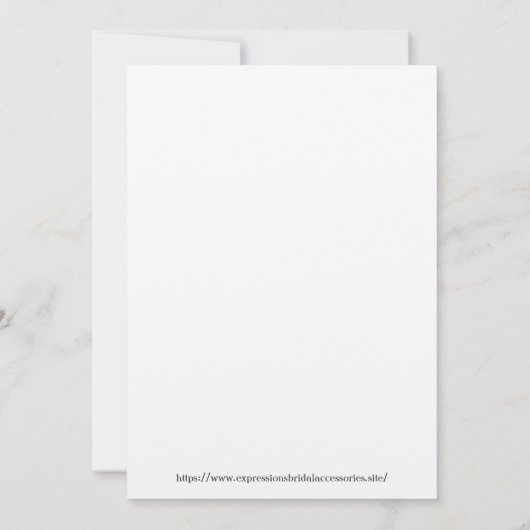 Destination Wedding Theme Kaart (Achterkant)