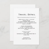 Destination Wedding Travel Details Kaart (Voorkant / Achterkant)