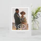 Destination Wedding Travel Theme Photo Thank You Kaart (Staand voorkant)