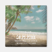 Destination Wedding Tropical Beach Save the Date Magneet (Voorkant)