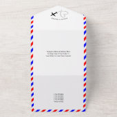 Destination Wedding Zante Griekenland Airmail All  In One Uitnodiging (Buitenkant)