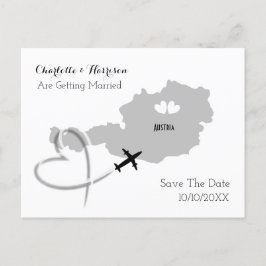 Destination Weddings Austria Save the Date Aankondigingskaart