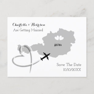 Destination Weddings Austria Save the Date Aankondigingskaart