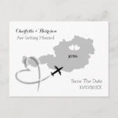 Destination Weddings Austria Save the Date Aankondigingskaart (Voorkant)