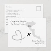 Destination Weddings Corfu Greece Save the Date Aankondigingskaart (Voorkant / Achterkant)