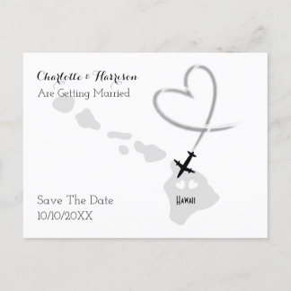Destination Weddings Hawaii Save the Date Aankondigingskaart