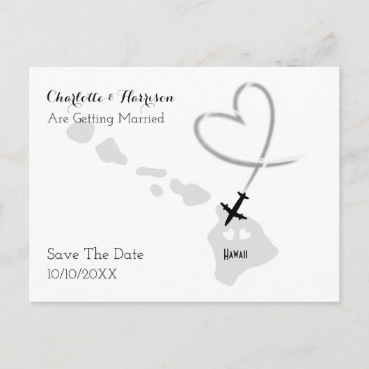 Destination Weddings Hawaii Save the Date Aankondigingskaart (Voorkant)