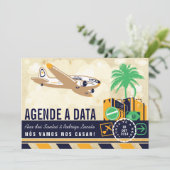 Destino de Viagem Casamento Réservez la Date Save The Date (Staand voorkant)