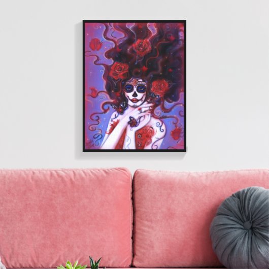 Destiny Day of the Dead poster van Renee Canvas Afdruk (Insitu (Woonkamer))