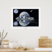 "Destiny" ~ HARP SEAL & MOON Art Poster (Keuken)