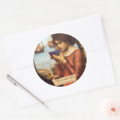 Destiny J. W. Waterhouse Pre-Raphaelite Bookplate Ronde Sticker (Envelop)