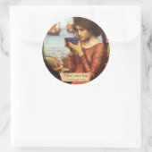 Destiny J. W. Waterhouse Pre-Raphaelite Bookplate Ronde Sticker (Tas)