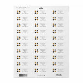 Destiny Las Vegas Bruiloft Faux Gold Glitter Label (Full Sheet)