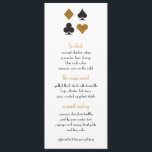 Destiny Las Vegas Bruiloft Menu Faux Gold Glitter<br><div class="desc">Perfect voor een glitzy nacht van Las Vegas romance,  goud en glitter zal je receptie laten stralen! Vergeet niet om genoeg te bestellen voor elke plaats instelling! �2birdstone 2014 Alle rechten voorbehouden.</div>