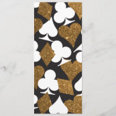 Destiny Las Vegas Bruiloft Menu Faux Gold Glitter (Achterkant)