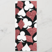 Destiny Las Vegas Bruiloft Menu Roos Gouden Glitte (Achterkant)