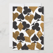 Destiny Las Vegas Bruiloft Nodig Faux Gold Glitter Kaart (Achterkant)