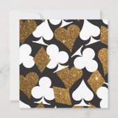 Destiny Las Vegas Bruiloft Nodig Faux Gold Glitter Kaart (Achterkant)