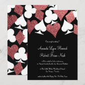 Destiny Las Vegas Bruiloft Nodig Roos Gouden Glitt Kaart (Voorkant / Achterkant)